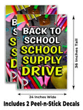 Back To School Supply Drive A-Frame Signs, Decals, or Panels