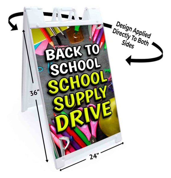 Back To School Supply Drive A-Frame Signs, Decals, or Panels