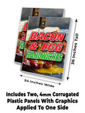 Bacon Egg Sandwiches A-Frame Signs, Decals, or Panels