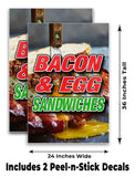 Bacon Egg Sandwiches A-Frame Signs, Decals, or Panels