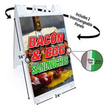 Bacon Egg Sandwiches A-Frame Signs, Decals, or Panels