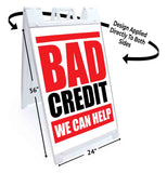 Bad Credit We Can Help A-Frame Signs, Decals, or Panels