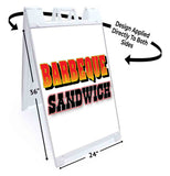 Barbeque Sandwich A-Frame Signs, Decals, or Panels