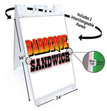 Barbeque Sandwich A-Frame Signs, Decals, or Panels