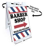 Barber Shop Walk Ins A-Frame Signs, Decals, or Panels