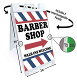 Barber Shop Walk Ins A-Frame Signs, Decals, or Panels