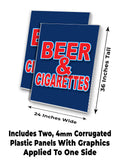Beer and Cigarettes A-Frame Signs, Decals, or Panels