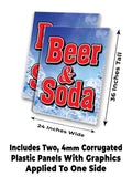 Beer and Soda A-Frame Signs, Decals, or Panels