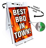 Best BBQ In Town A-Frame Signs, Decals, or Panels