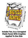 Bicycle Rental A-Frame Signs, Decals, or Panels