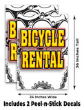 Bicycle Rental A-Frame Signs, Decals, or Panels