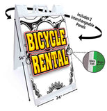 Bicycle Rental A-Frame Signs, Decals, or Panels