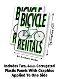 Bicycle Rentals A-Frame Signs, Decals, or Panels
