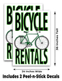 Bicycle Rentals A-Frame Signs, Decals, or Panels