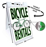 Bicycle Rentals A-Frame Signs, Decals, or Panels
