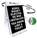 Biden Like A Toilet A-Frame Signs, Decals, or Panels