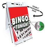 Bingo Tonight A-Frame Signs, Decals, or Panels