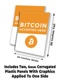 Bitcoin Accepted Here A-Frame Signs, Decals, or Panels