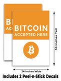 Bitcoin Accepted Here A-Frame Signs, Decals, or Panels