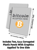 Bitcoin Accepted Here A-Frame Signs, Decals, or Panels