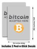 Bitcoin Accepted Here A-Frame Signs, Decals, or Panels