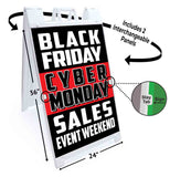 Black Friday Cyber Monday A-Frame Signs, Decals, or Panels