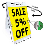 Sale 5% Off A-Frame Signs, Decals, or Panels