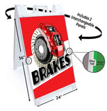 Brakes A-Frame Signs, Decals, or Panels