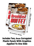 Breakfast Buffet A-Frame Signs, Decals, or Panels