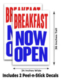 Breakfast Now Open A-Frame Signs, Decals, or Panels