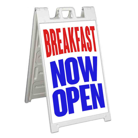 Breakfast Now Open A-Frame Signs, Decals, or Panels