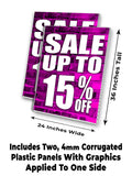 Sale Up to 15% A-Frame Signs, Decals, or Panels