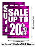 Sale Up to 20% A-Frame Signs, Decals, or Panels