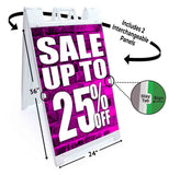 Sale Up to 25% A-Frame Signs, Decals, or Panels