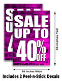 Sale Up to 40% A-Frame Signs, Decals, or Panels