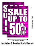 Sale Up to 50% A-Frame Signs, Decals, or Panels