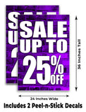 Sale Up to 25% A-Frame Signs, Decals, or Panels