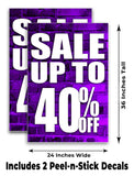 Sale Up to 40% A-Frame Signs, Decals, or Panels