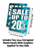 Sale Up to 20% A-Frame Signs, Decals, or Panels