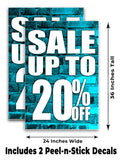 Sale Up to 20% A-Frame Signs, Decals, or Panels