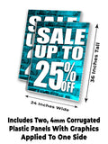 Sale Up to 25% A-Frame Signs, Decals, or Panels