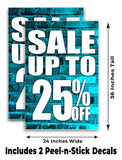 Sale Up to 25% A-Frame Signs, Decals, or Panels