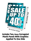 Sale Up to 40% A-Frame Signs, Decals, or Panels