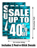 Sale Up to 40% A-Frame Signs, Decals, or Panels