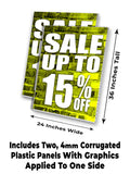 Sale Up to 15% A-Frame Signs, Decals, or Panels
