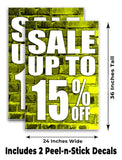 Sale Up to 15% A-Frame Signs, Decals, or Panels