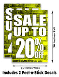 Sale Up to 20% A-Frame Signs, Decals, or Panels