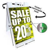 Sale Up to 20% A-Frame Signs, Decals, or Panels