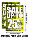 Sale Up to 25% A-Frame Signs, Decals, or Panels