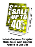 Sale Up to 40% A-Frame Signs, Decals, or Panels